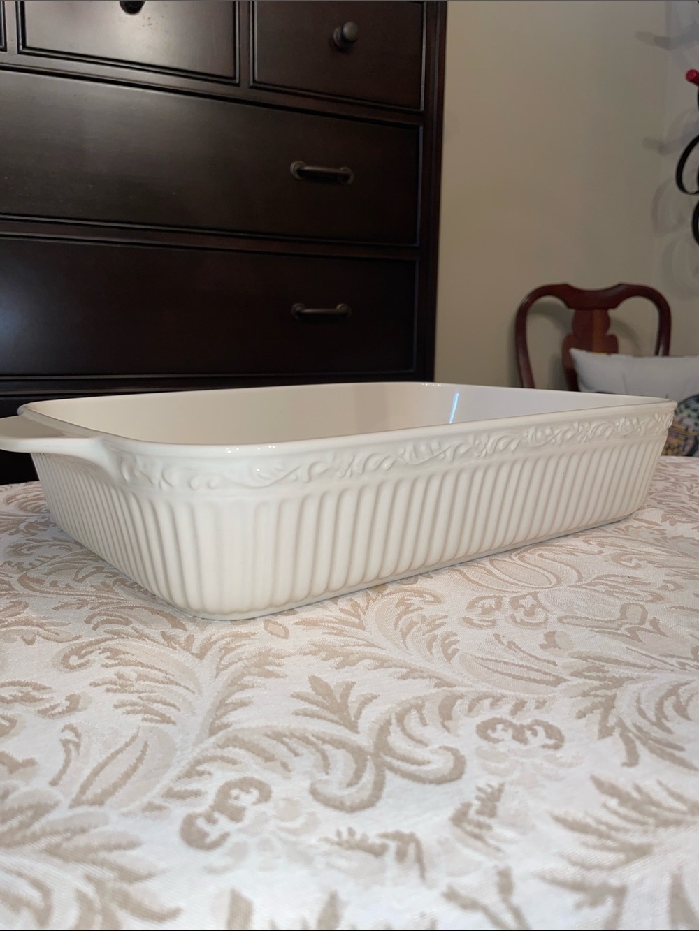 Mikasa Italian Countryside Ivory Stoneware 13” x 9” Casserole Dish, Like New